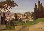Jean-Achille Benouville View of a Roman Villa oil painting reproduction